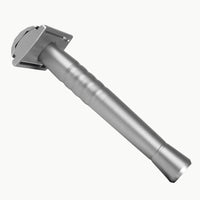Silver safety razor on a white background